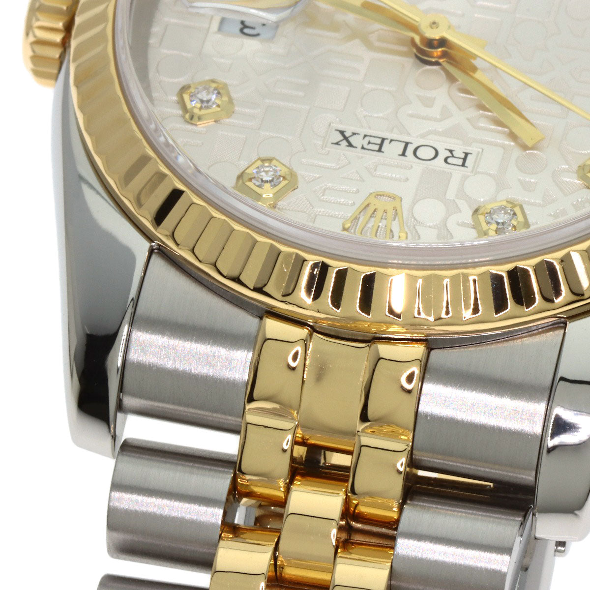 ROLEX DATEJUST 10P Diamond Watches 116233G Stainless Steel/SSxK18YG mens