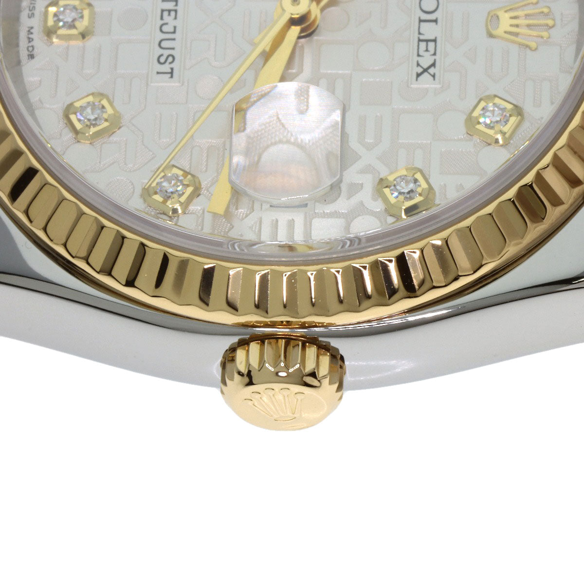 ROLEX DATEJUST 10P Diamond Watches 116233G Stainless Steel/SSxK18YG mens