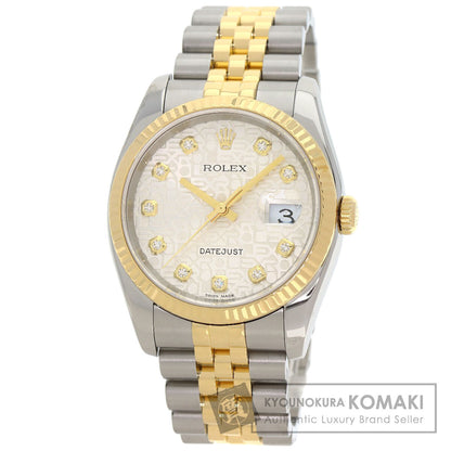 ROLEX DATEJUST 10P Diamond Watches 116233G Stainless Steel/SSxK18YG mens