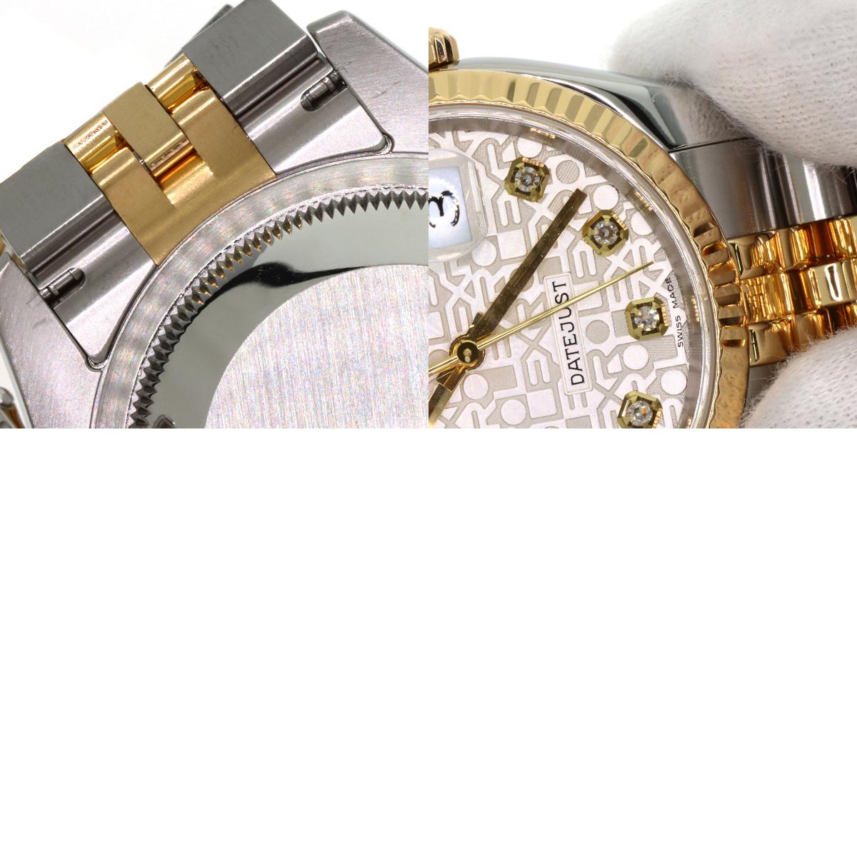 ROLEX DATEJUST 10P Diamond Watches 116233G Stainless Steel/SSxK18YG mens