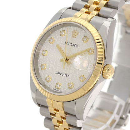 ROLEX DATEJUST 10P Diamond Watches 116233G Stainless Steel/SSxK18YG mens