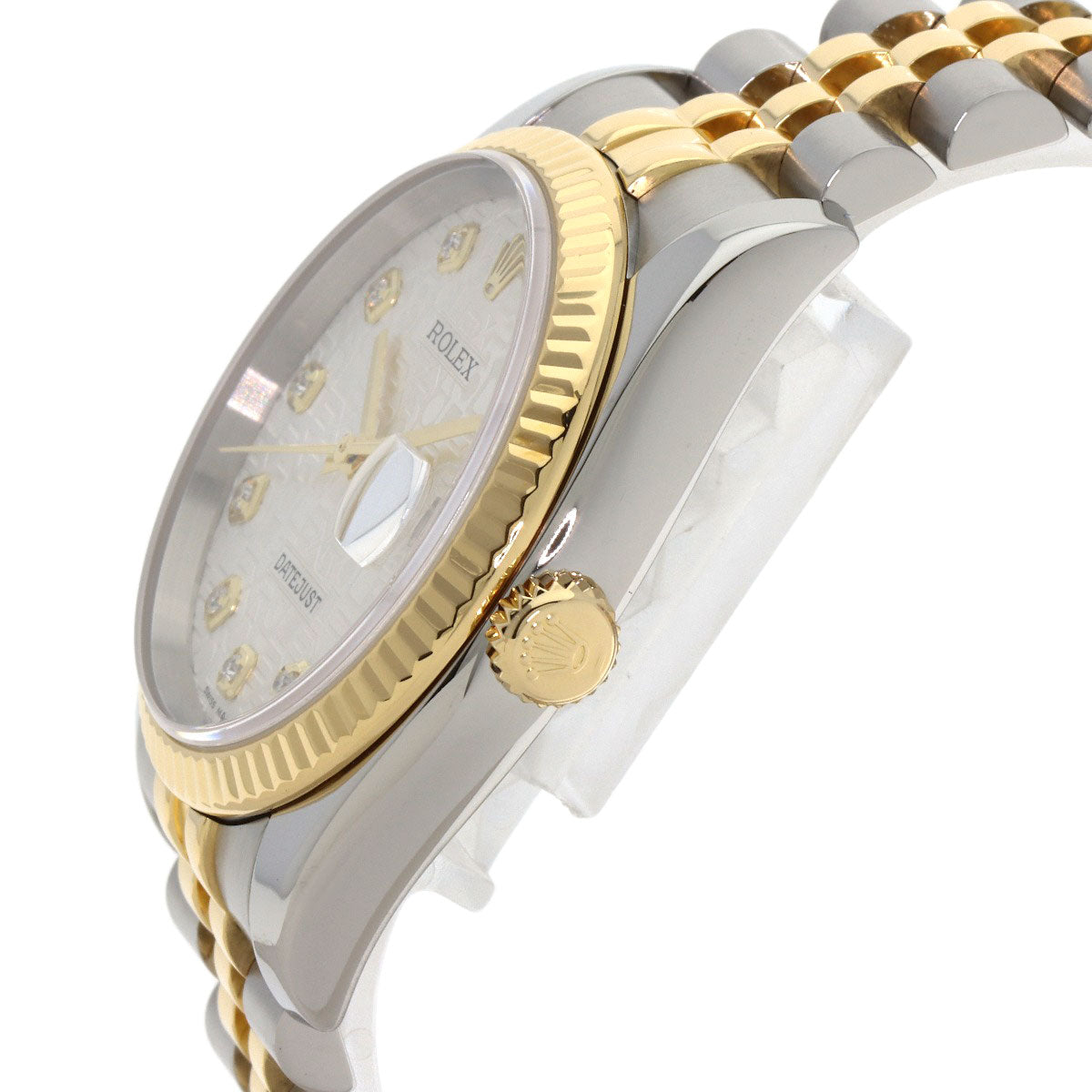 ROLEX DATEJUST 10P Diamond Watches 116233G Stainless Steel/SSxK18YG mens