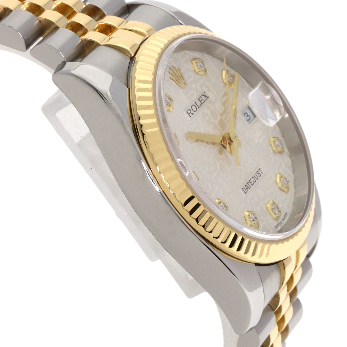 ROLEX DATEJUST 10P Diamond Watches 116233G Stainless Steel/SSxK18YG mens