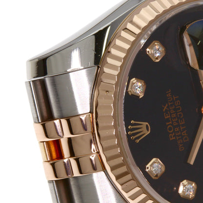 ROLEX DATEJUST 10P Diamond Watches 116231G Stainless Steel/SSxK18PG mens