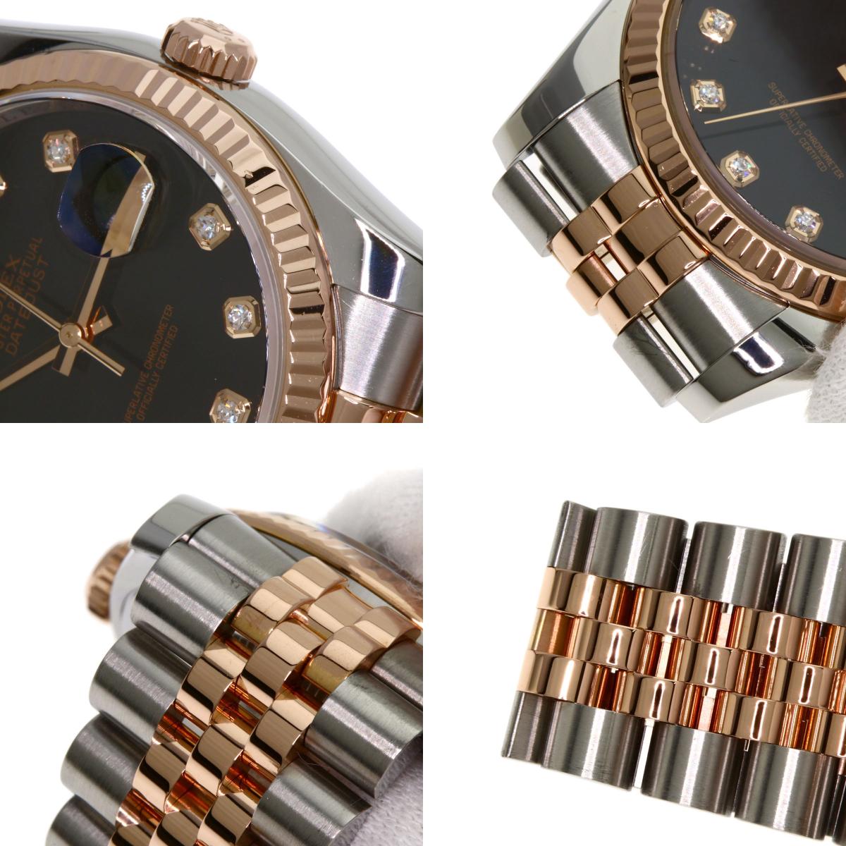 ROLEX DATEJUST 10P Diamond Watches 116231G Stainless Steel/SSxK18PG mens