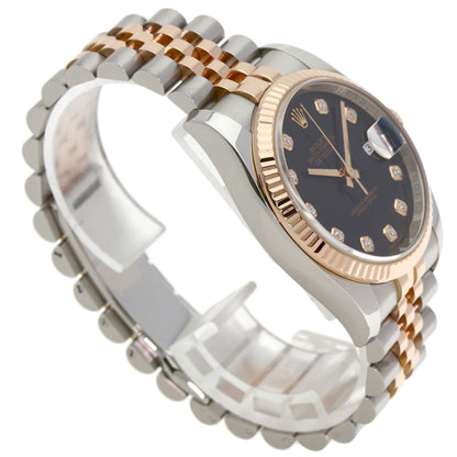 ROLEX DATEJUST 10P Diamond Watches 116231G Stainless Steel/SSxK18PG mens