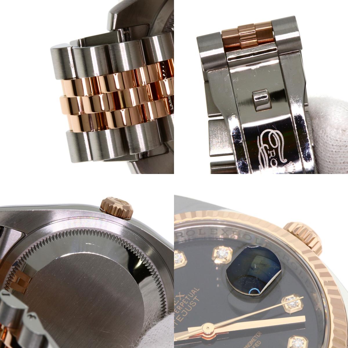 ROLEX DATEJUST 10P Diamond Watches 116231G Stainless Steel/SSxK18PG mens