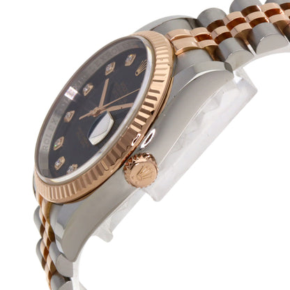 ROLEX DATEJUST 10P Diamond Watches 116231G Stainless Steel/SSxK18PG mens