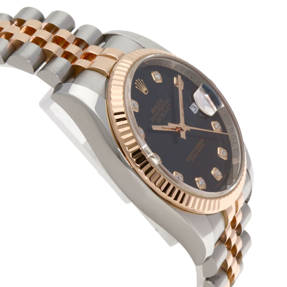 ROLEX DATEJUST 10P Diamond Watches 116231G Stainless Steel/SSxK18PG mens