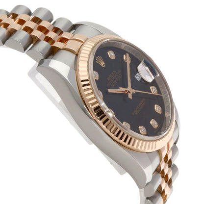 ROLEX DATEJUST 10P Diamond Watches 116231G Stainless Steel/SSxK18PG mens