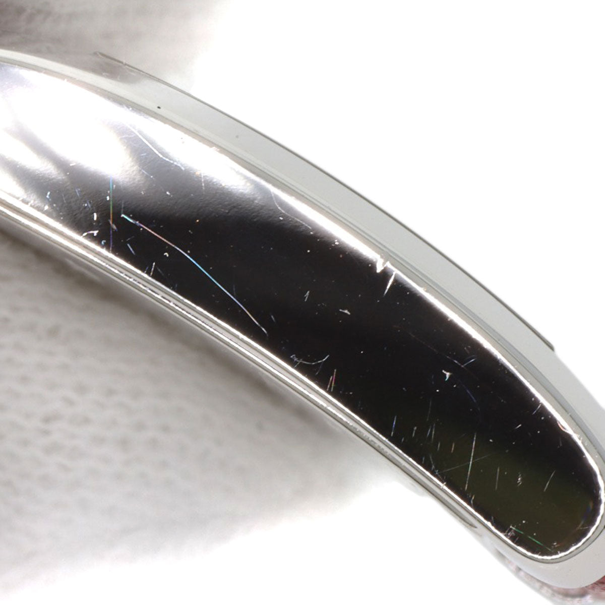 CARTIER Tank francaise SM Watches K18 White Gold/Leather Ladies