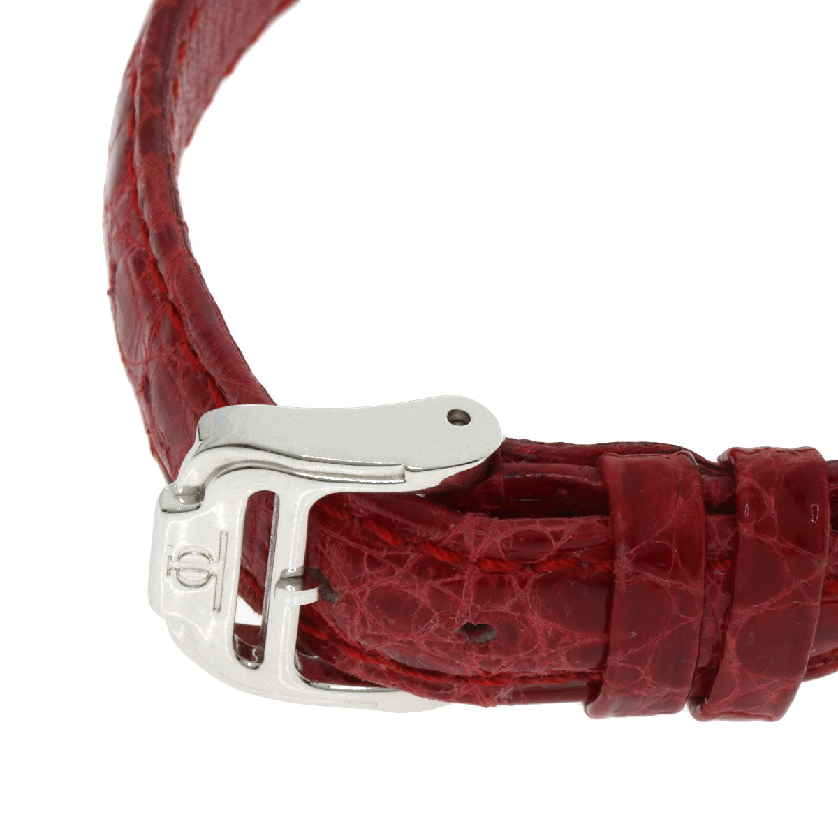 CARTIER Tank francaise SM Watches K18 White Gold/Leather Ladies