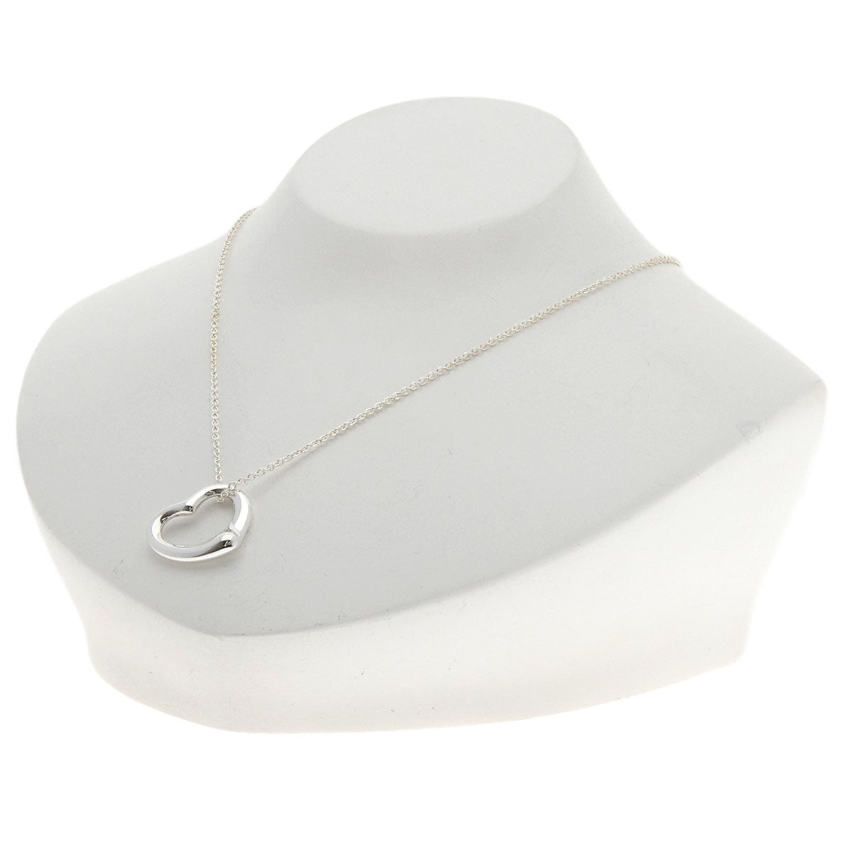 TIFFANY&Co. Open heart Necklace Silver Ladies [Used]