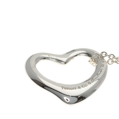 TIFFANY&Co. Open heart Necklace Silver Ladies [Used]
