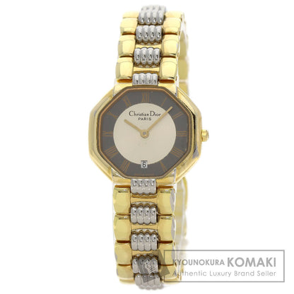 CHRISTIAN DIOR Octagon Watches D48-133 Stainless Steel/SSxGP Ladies