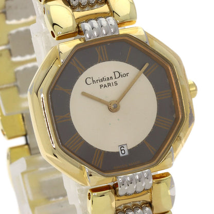 CHRISTIAN DIOR Octagon Watches D48-133 Stainless Steel/SSxGP Ladies