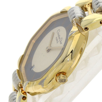 CHRISTIAN DIOR Octagon Watches D48-133 Stainless Steel/SSxGP Ladies