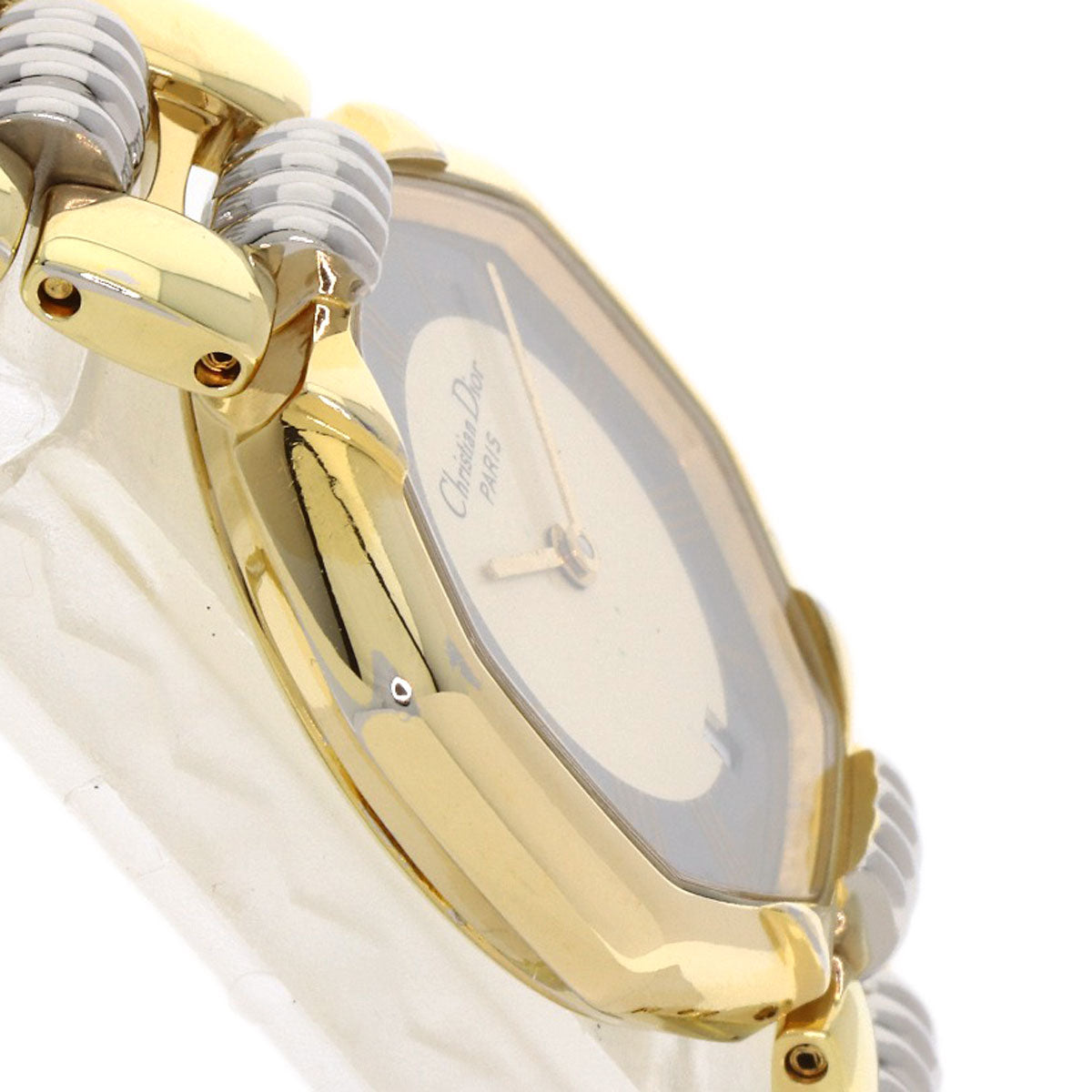 CHRISTIAN DIOR Octagon Watches D48-133 Stainless Steel/SSxGP Ladies