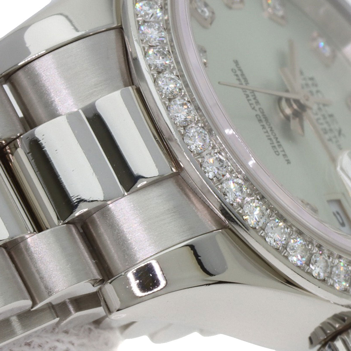 ROLEX Datejust 10P Bezel Diamond Watches 179136G Platinum/PT Ladies