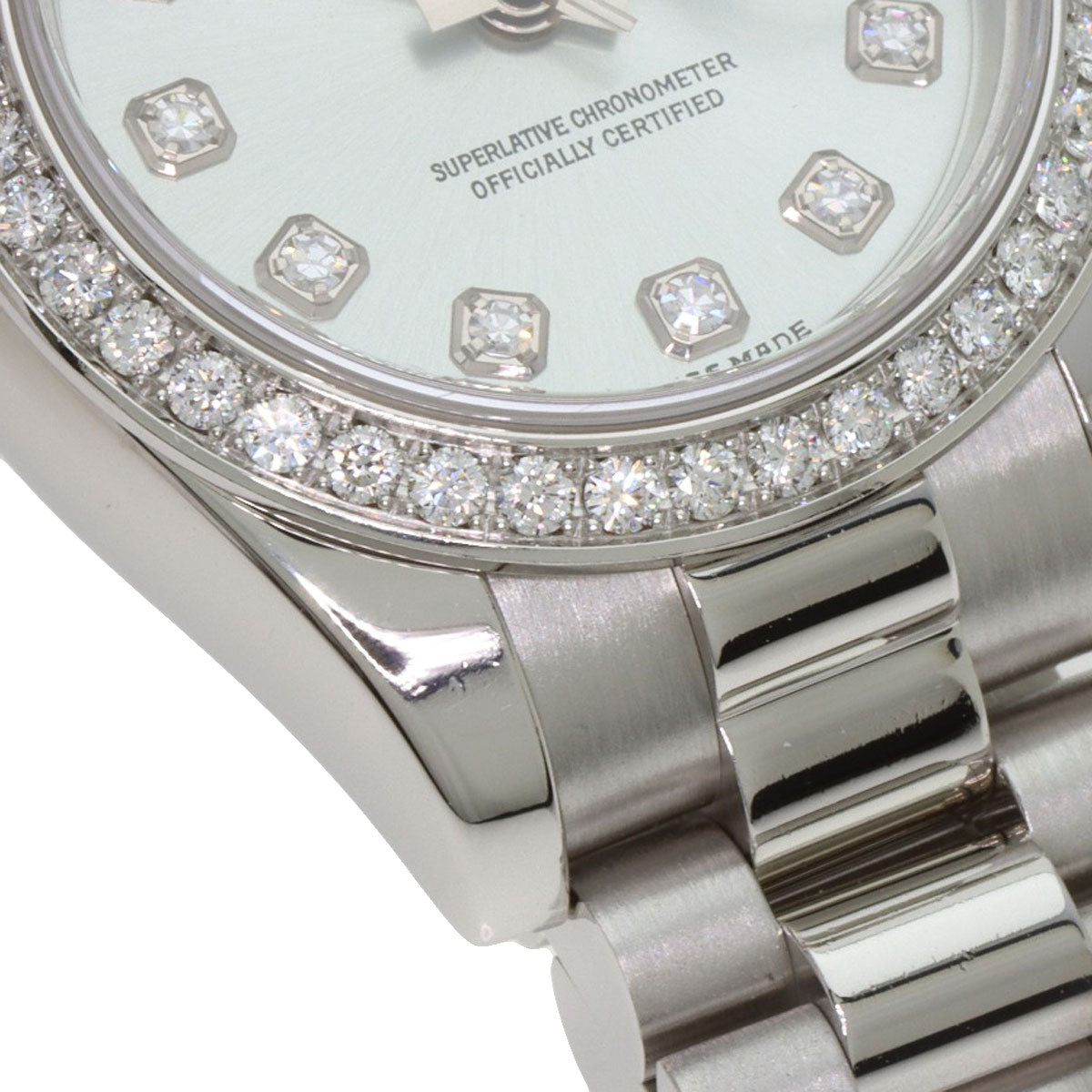 ROLEX Datejust 10P Bezel Diamond Watches 179136G Platinum/PT Ladies