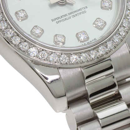 ROLEX Datejust 10P Bezel Diamond Watches 179136G Platinum/PT Ladies