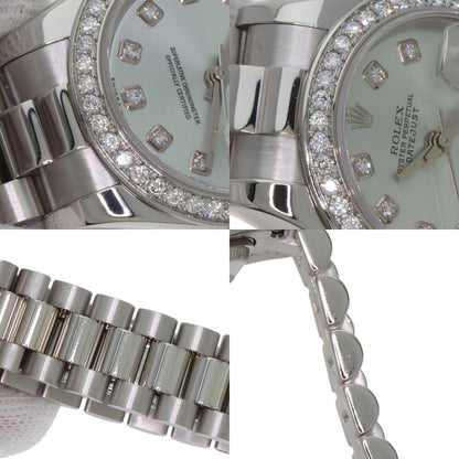 ROLEX Datejust 10P Bezel Diamond Watches 179136G Platinum/PT Ladies