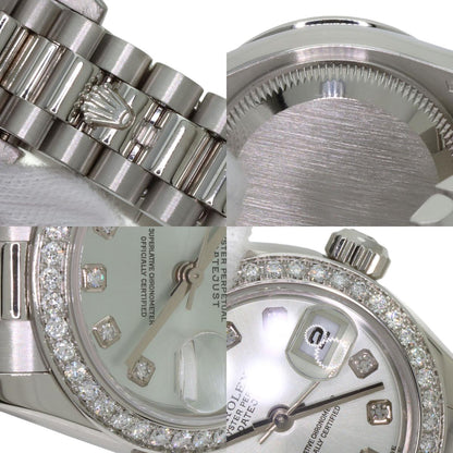 ROLEX Datejust 10P Bezel Diamond Watches 179136G Platinum/PT Ladies