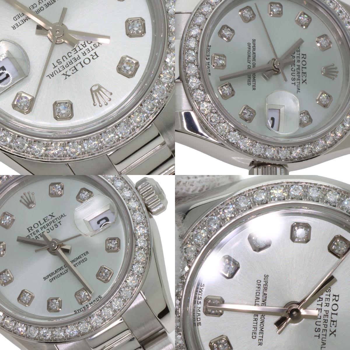 ROLEX Datejust 10P Bezel Diamond Watches 179136G Platinum/PT Ladies