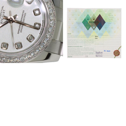 ROLEX Datejust 10P Bezel Diamond Watches 179136G Platinum/PT Ladies