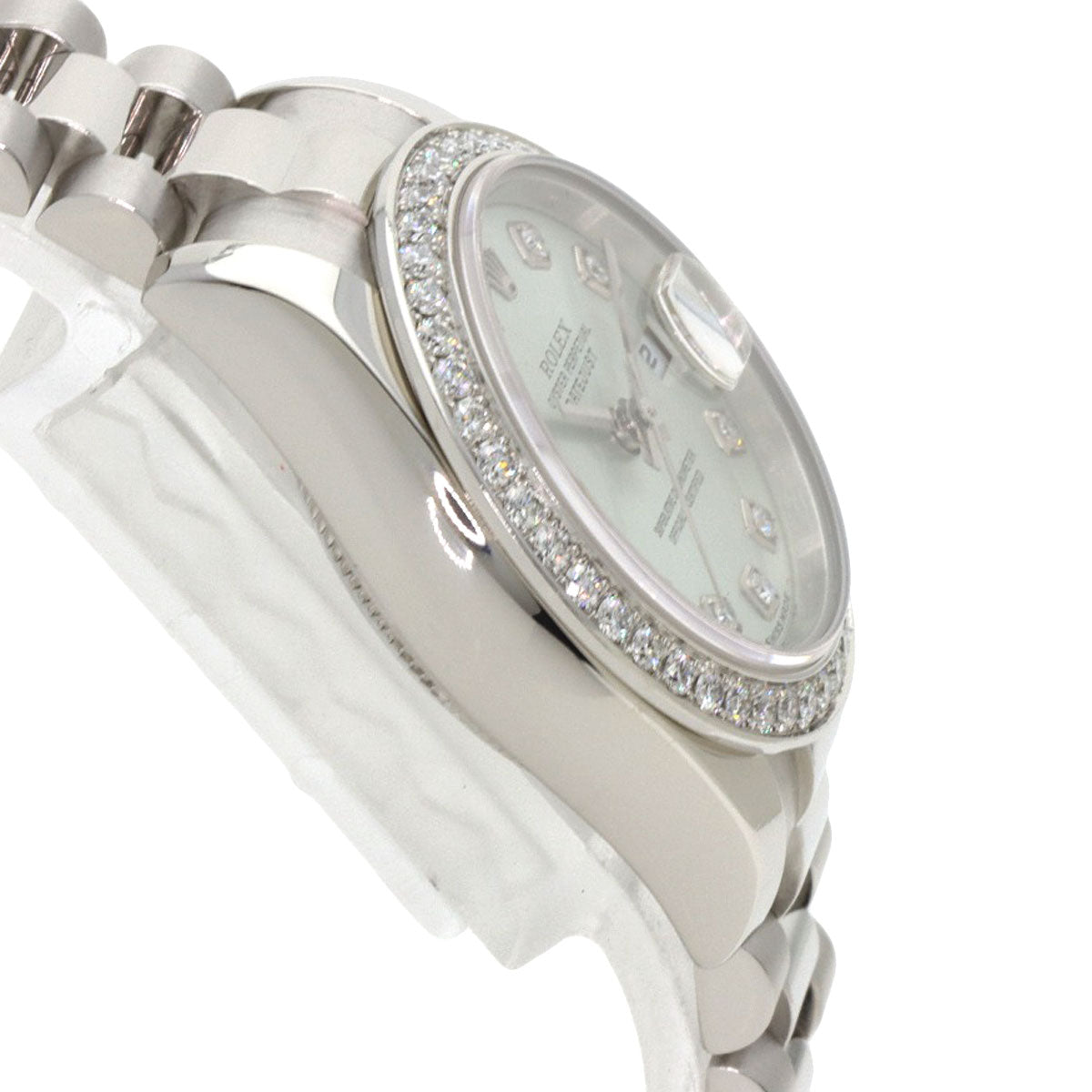 ROLEX Datejust 10P Bezel Diamond Watches 179136G Platinum/PT Ladies
