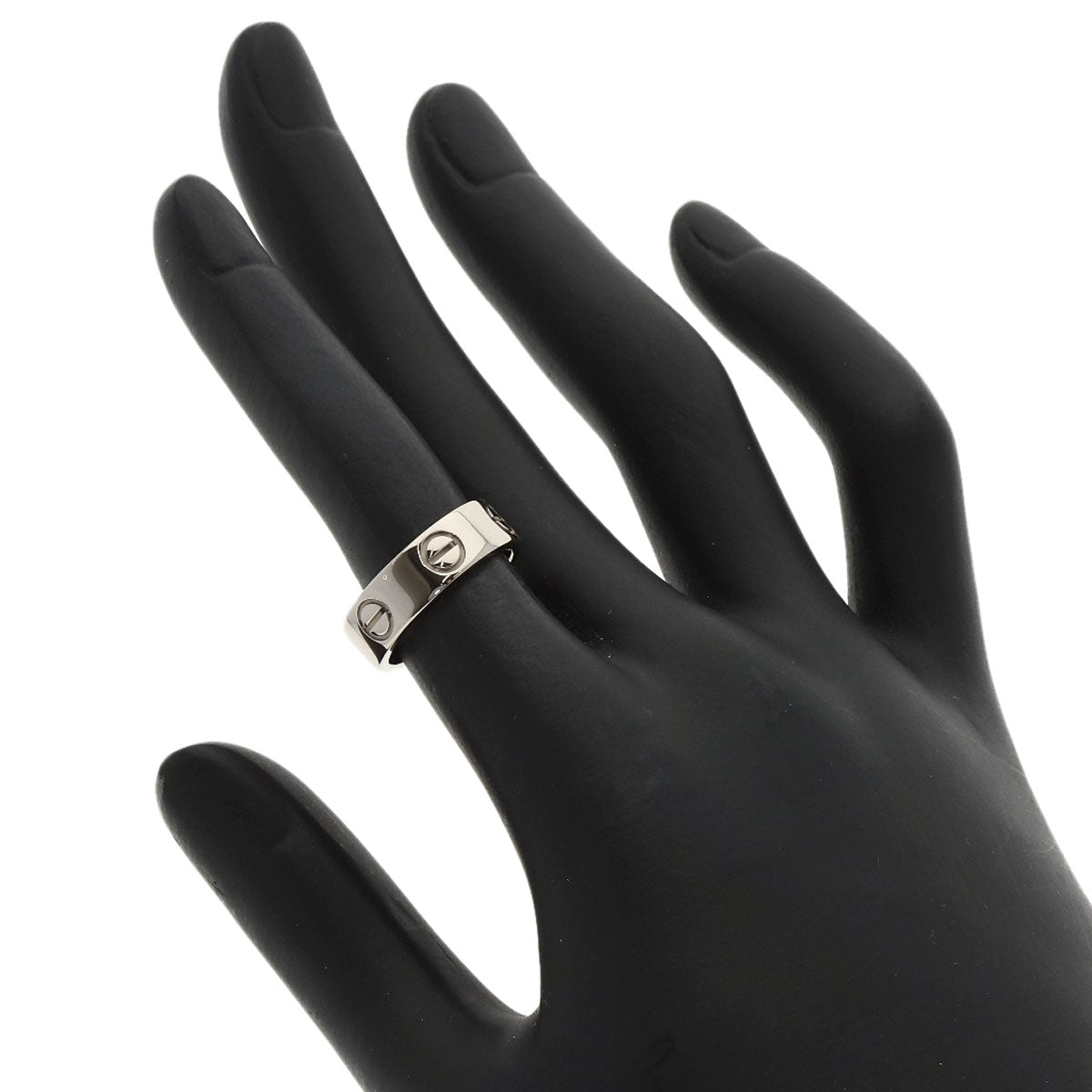 CARTIER love ring #48 Ring K18 White Gold Ladies [Used]