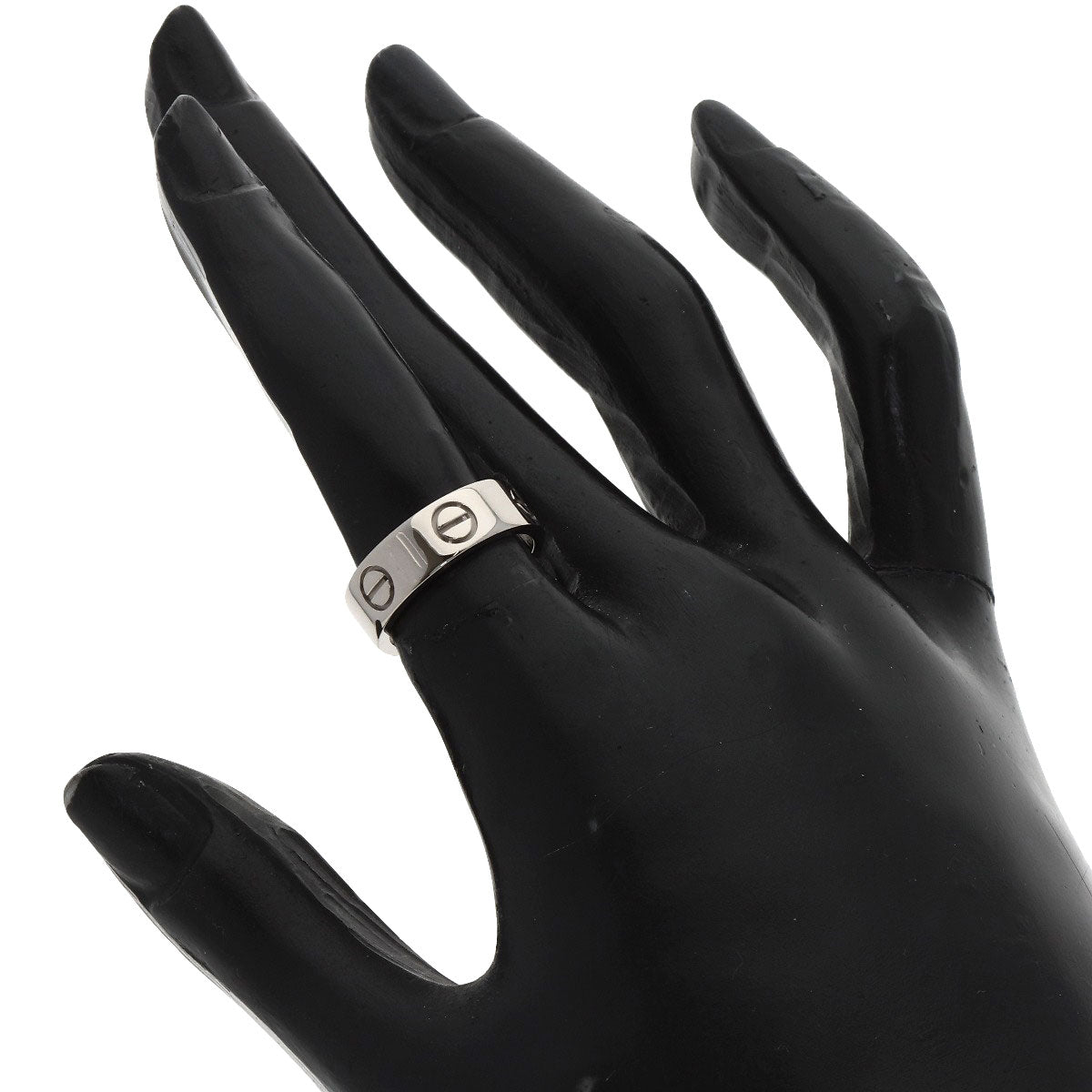 CARTIER love ring #49 Ring K18 White Gold Ladies [Used]