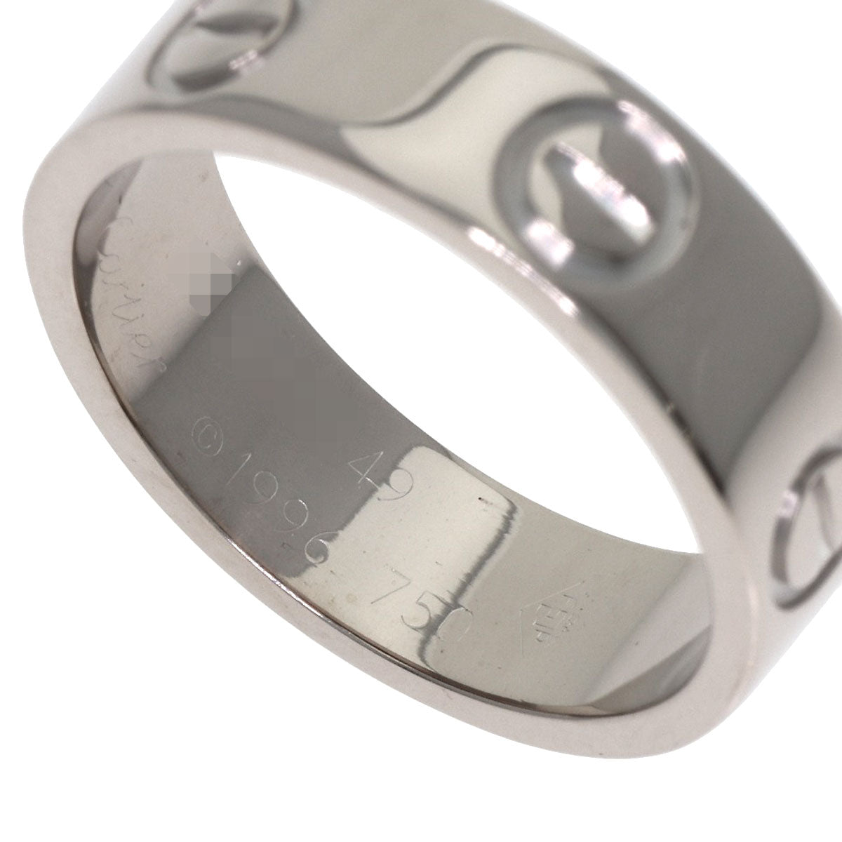 CARTIER love ring #49 Ring K18 White Gold Ladies [Used]