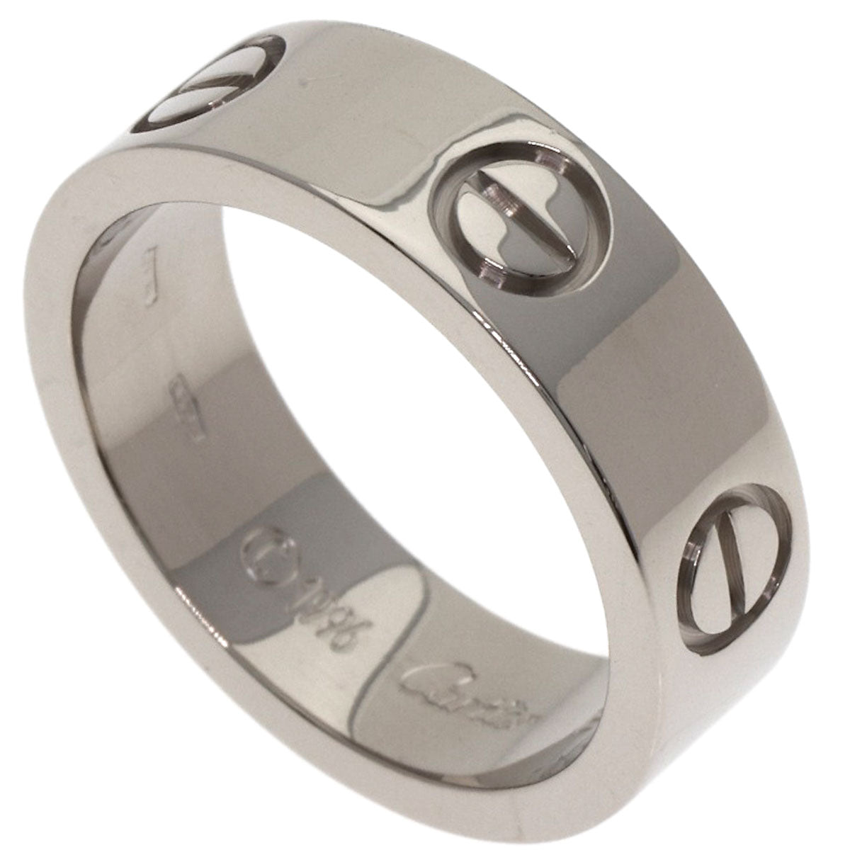 CARTIER love ring #51 Ring K18 White Gold Ladies [Used]