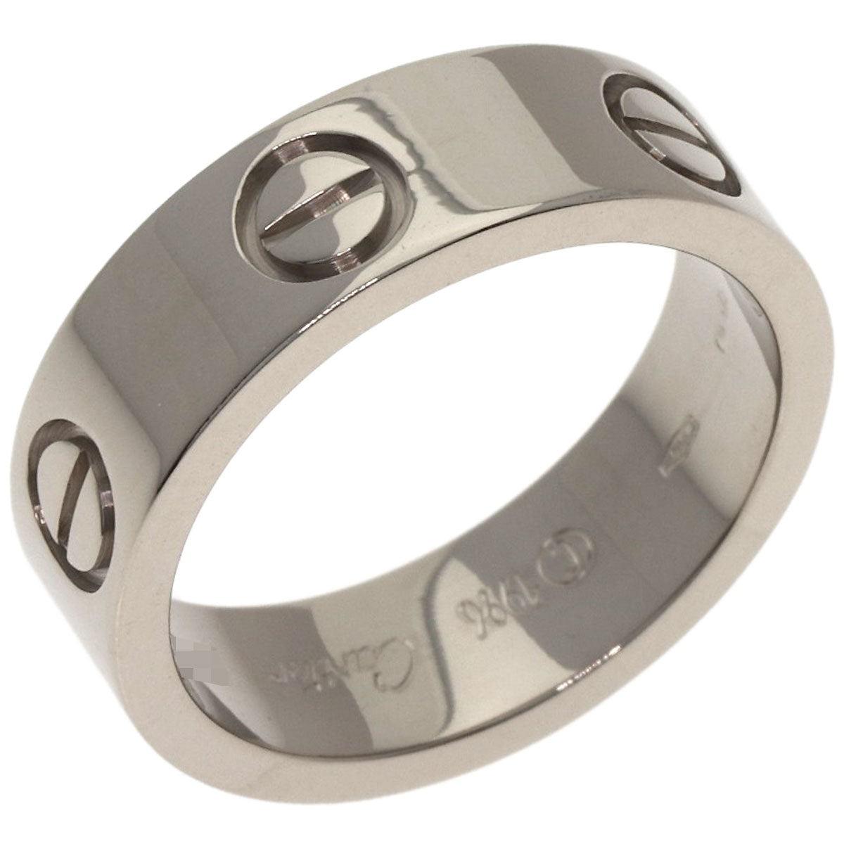 CARTIER love ring #51 Ring K18 White Gold Ladies [Used]