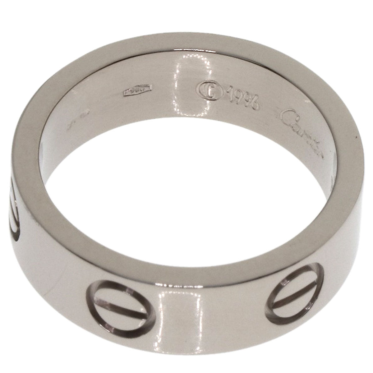 CARTIER love ring #51 Ring K18 White Gold Ladies [Used]