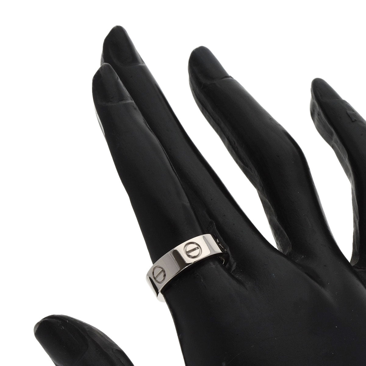 CARTIER love ring #51 Ring K18 White Gold Ladies [Used]