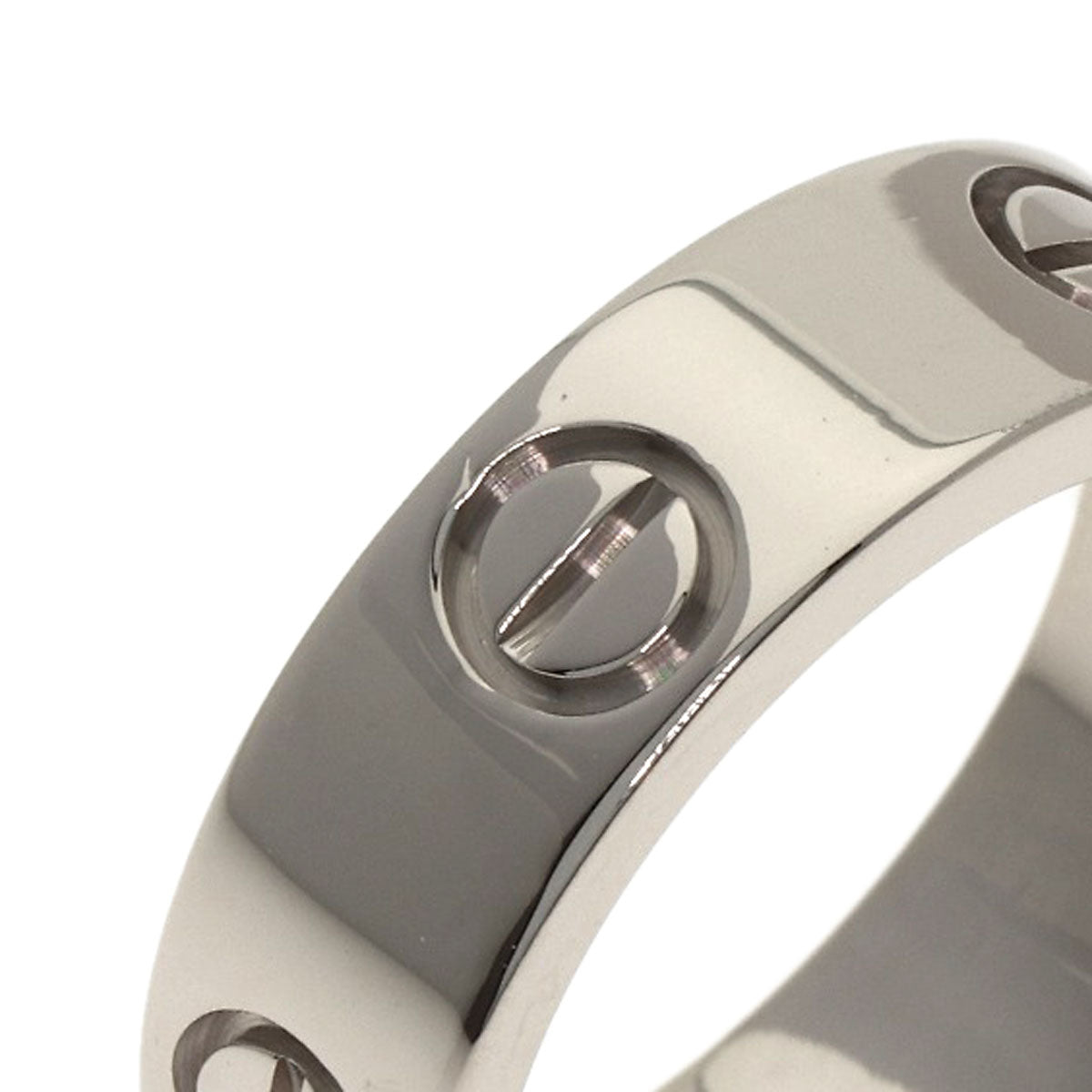 CARTIER love ring #51 Ring K18 White Gold Ladies [Used]