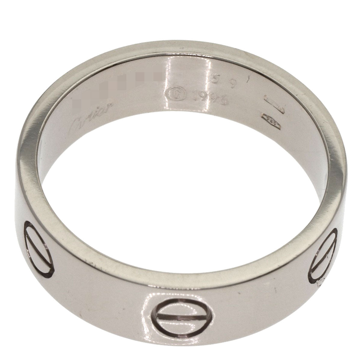 CARTIER love ring #59 Ring K18 White Gold Ladies [Used]