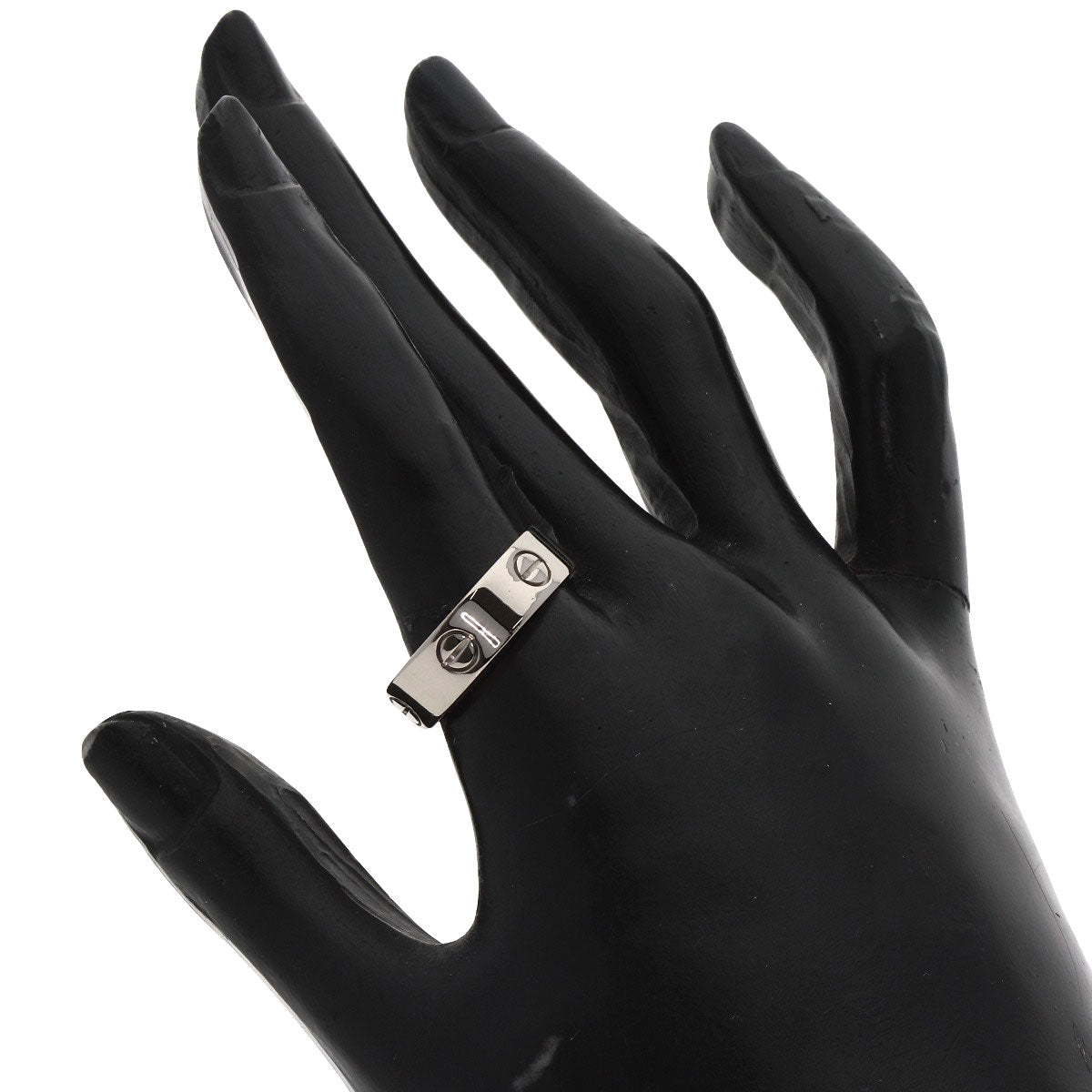 CARTIER love ring #59 Ring K18 White Gold Ladies [Used]