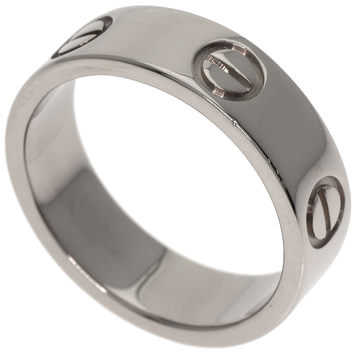 CARTIER love ring #51 Ring K18 White Gold Ladies [Used]