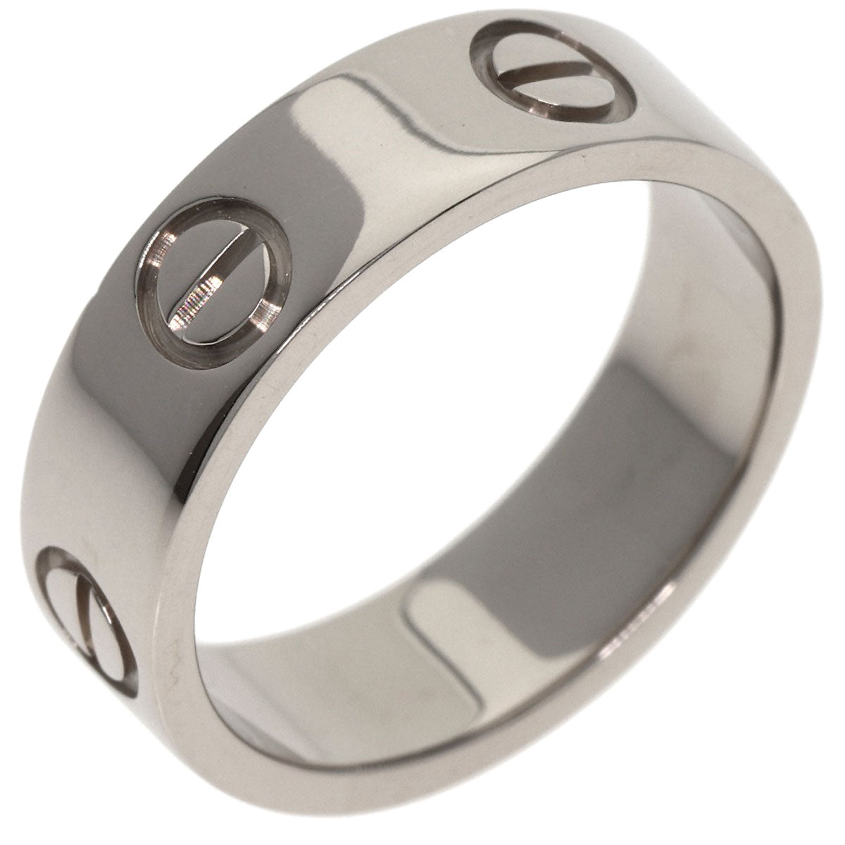 CARTIER love ring #51 Ring K18 White Gold Ladies [Used]