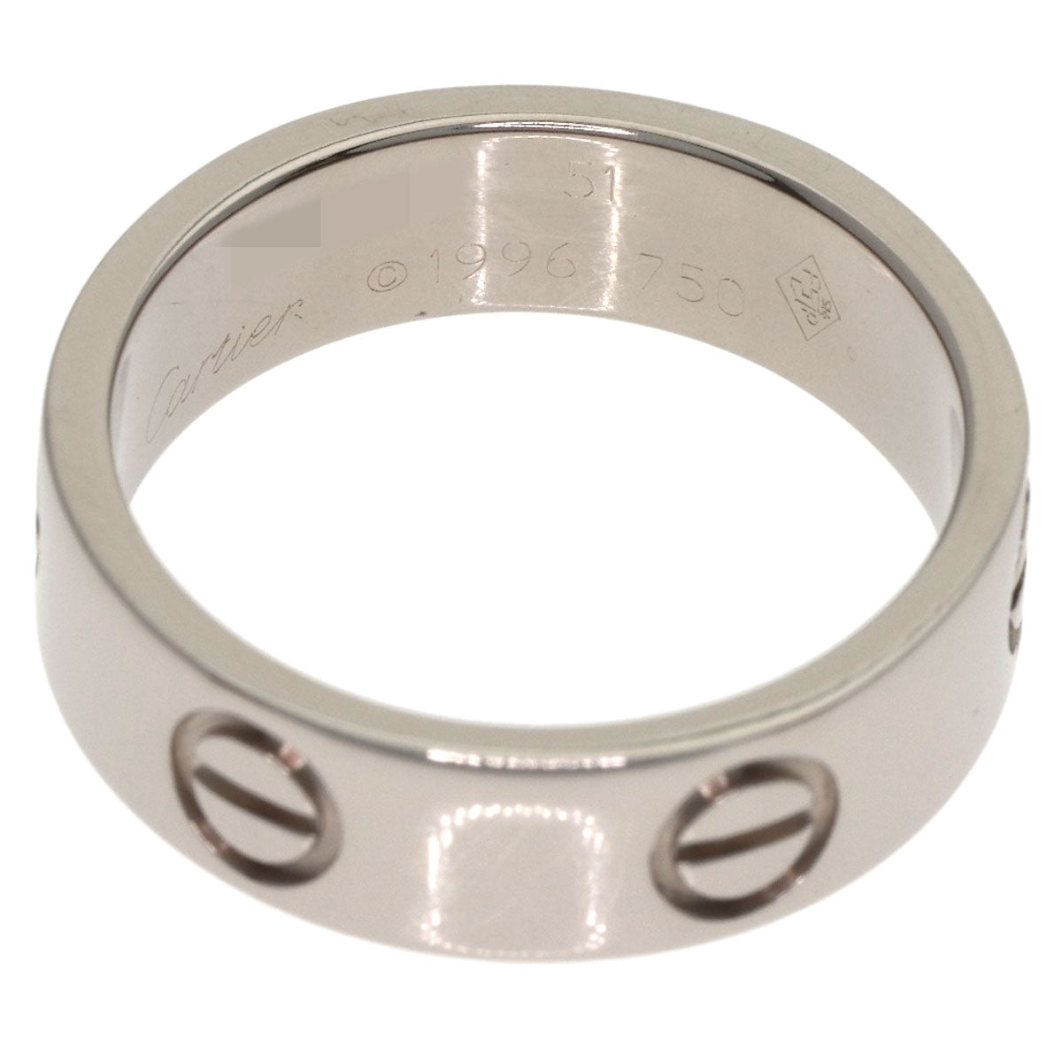 CARTIER love ring #51 Ring K18 White Gold Ladies [Used]