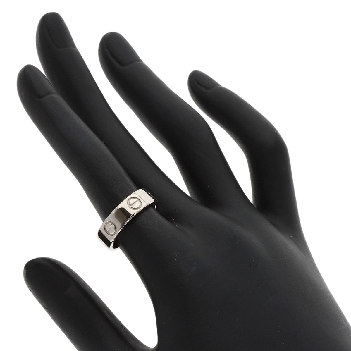 CARTIER love ring #51 Ring K18 White Gold Ladies [Used]