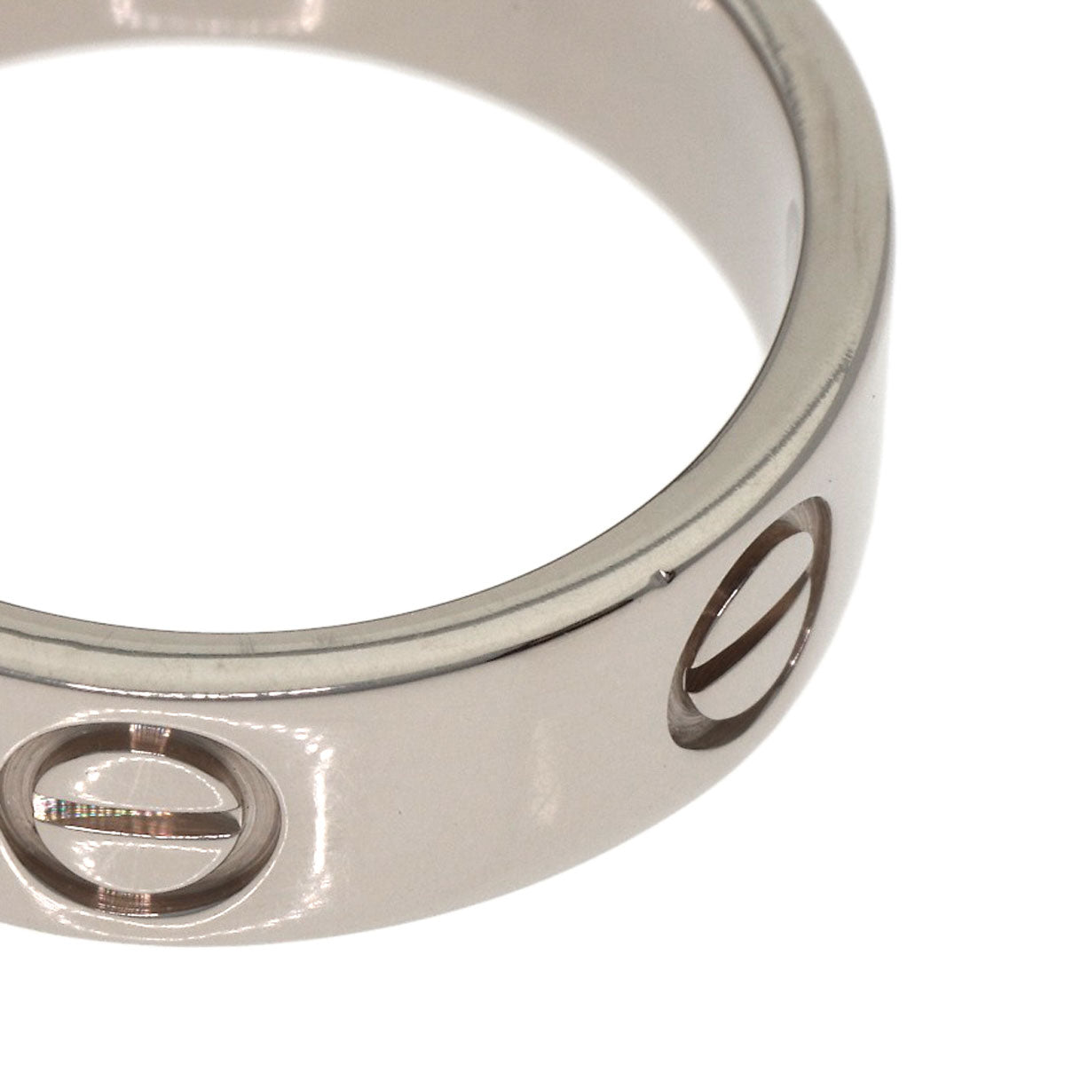 CARTIER love ring #51 Ring K18 White Gold Ladies [Used]