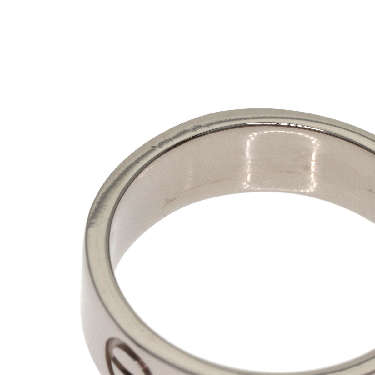 CARTIER love ring #51 Ring K18 White Gold Ladies [Used]