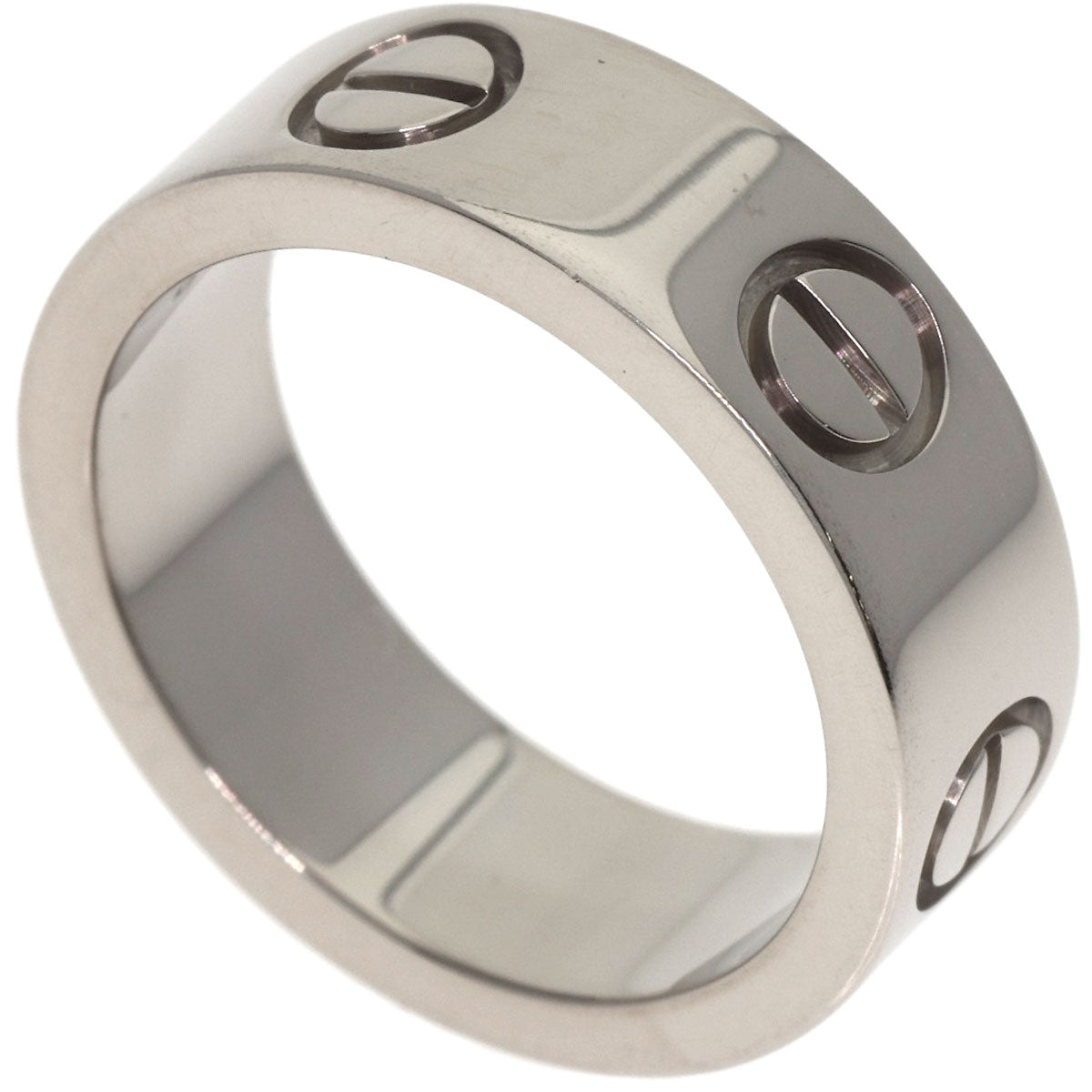 CARTIER love ring #47 Ring K18 White Gold Ladies [Used]