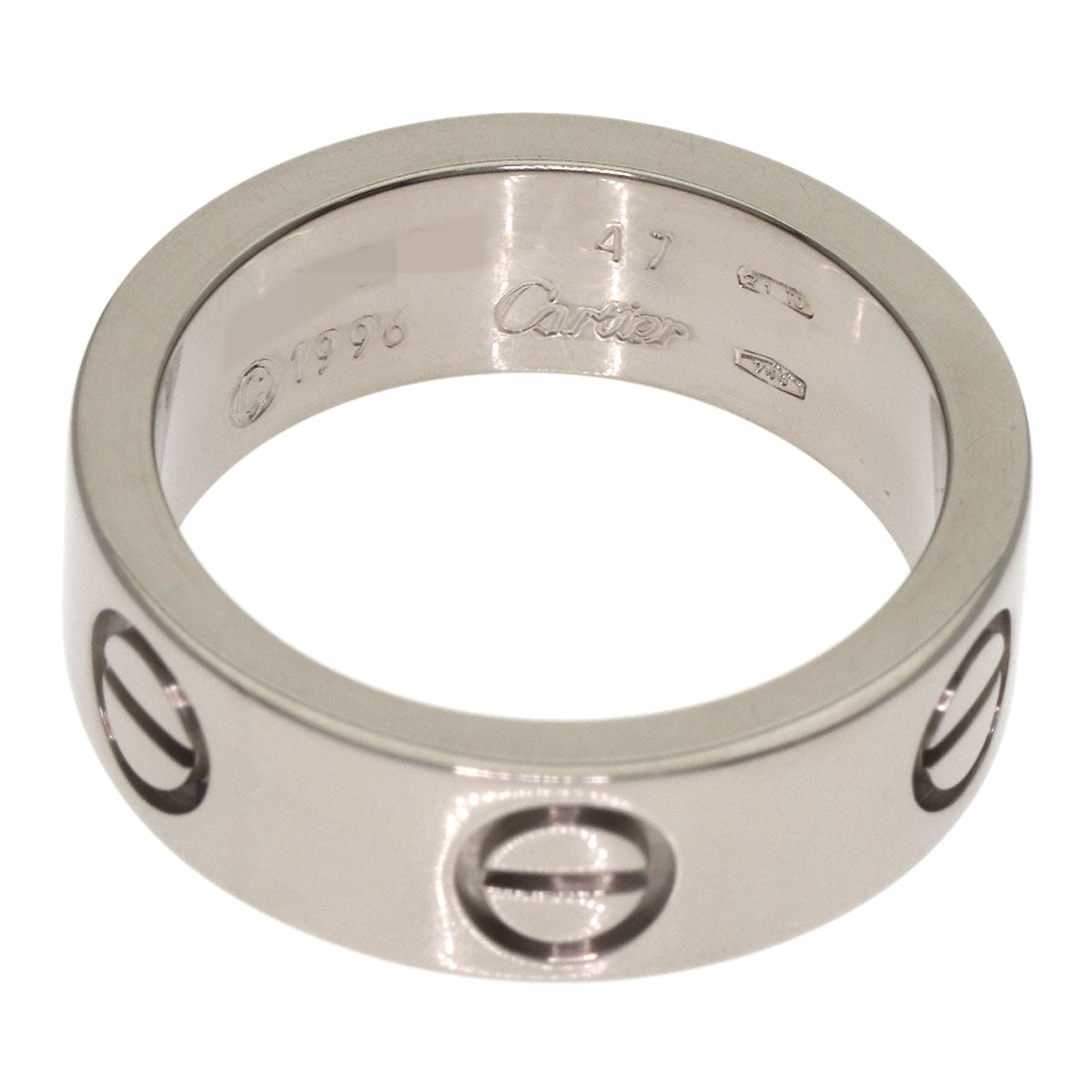 CARTIER love ring #47 Ring K18 White Gold Ladies [Used]