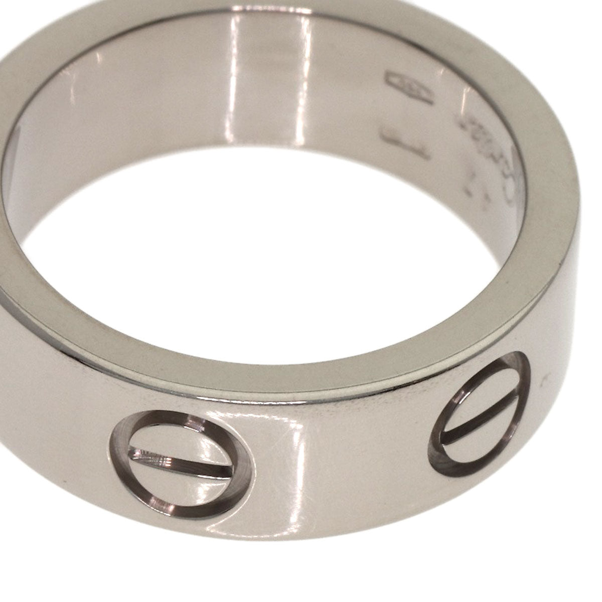 CARTIER love ring #47 Ring K18 White Gold Ladies [Used]