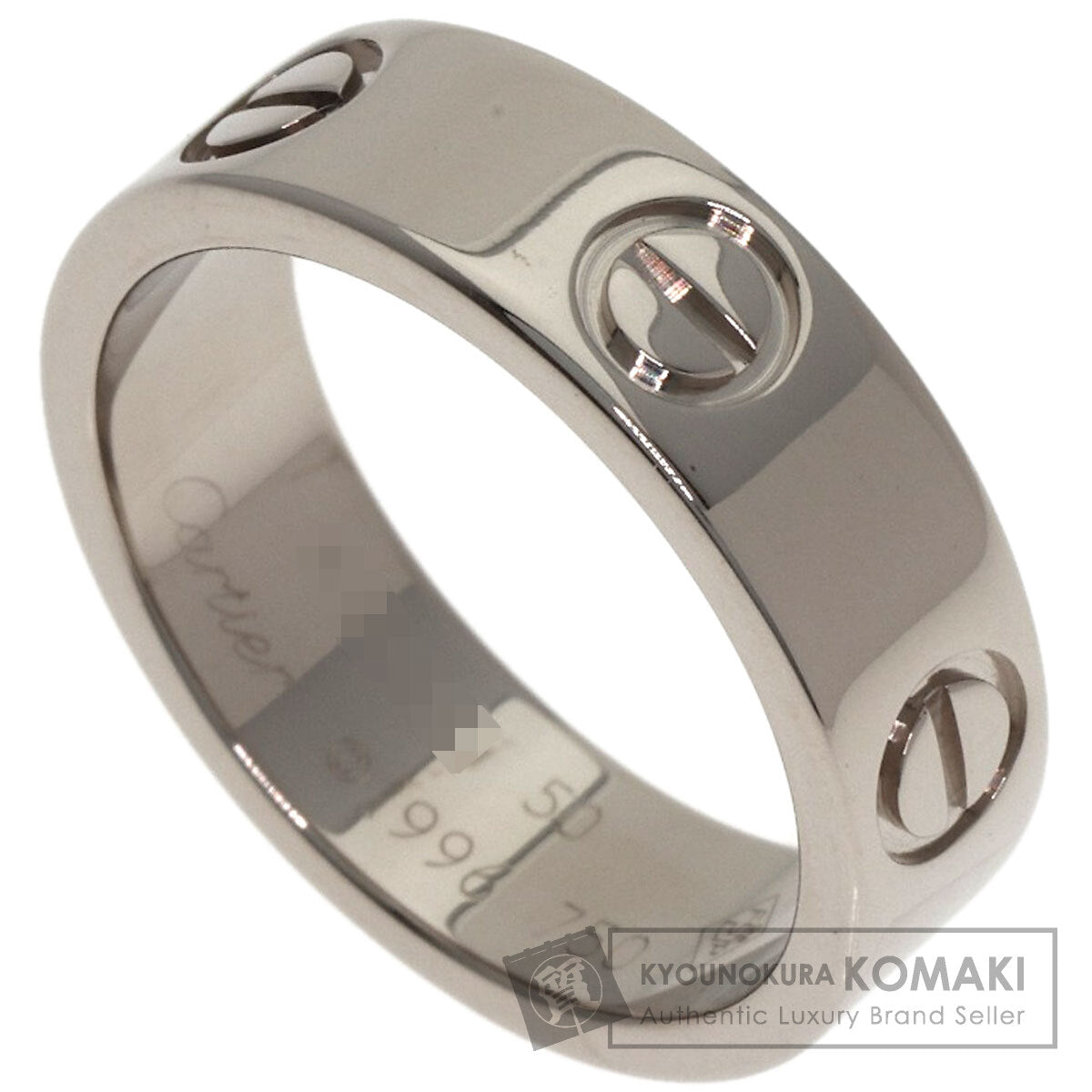 CARTIER love ring #50 Ring K18 White Gold Ladies [Used]